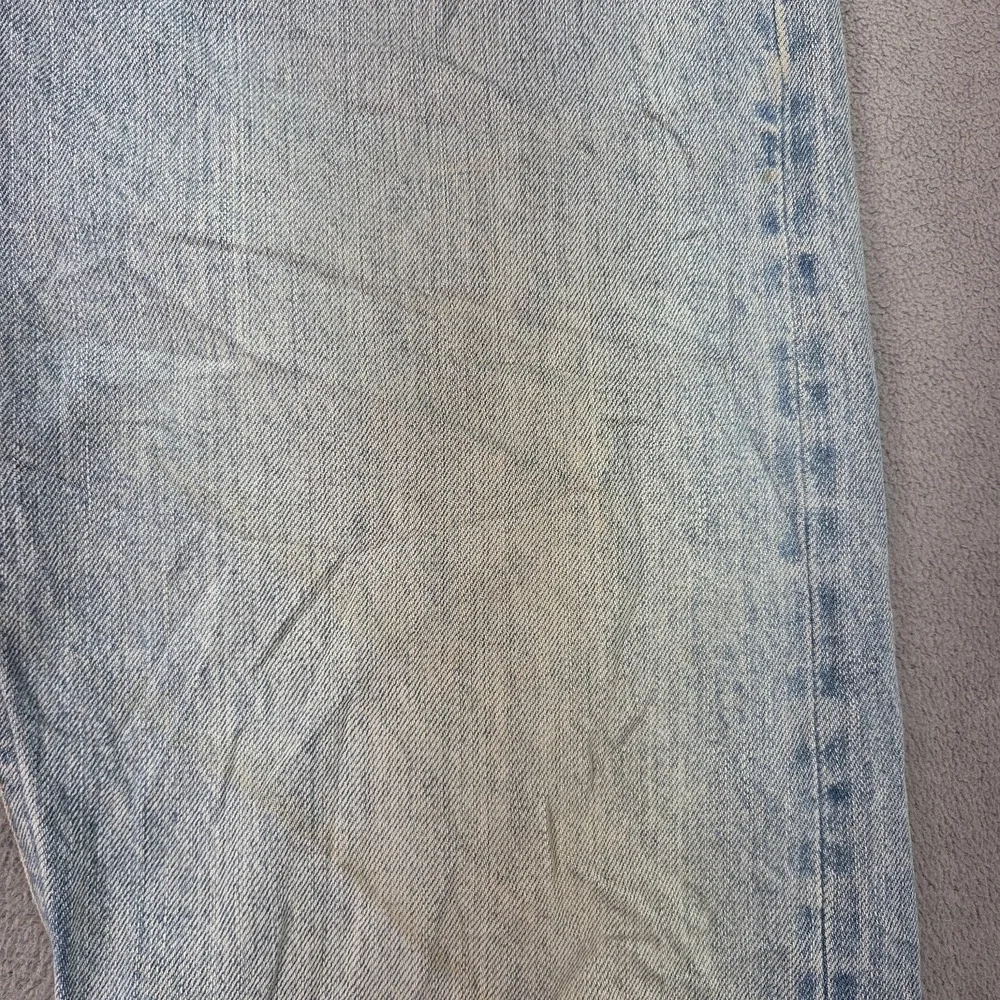 Calvin Klein‎ Selvedge Jeans Mens Blue Light Dirty Wash Straight Leg Fits 34x32